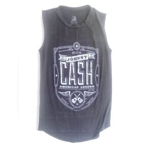 Johnny Cash American Legend Black Tank - Zion Rootwear XS
